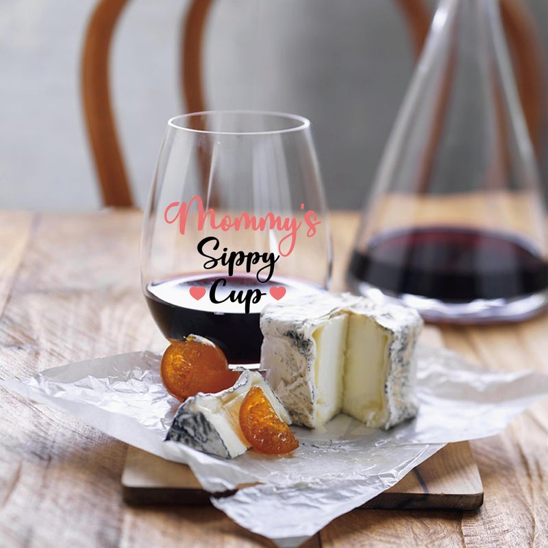 Perfectinsoy Mommy's Sippy Cup - Funny Wine Glass 15oz, First Mother's Day Gift for Mom, Wife, or Daughter - Image 4